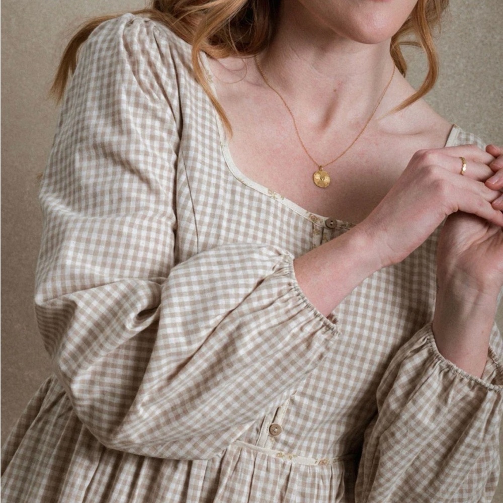 Neuflora ~ Etta Gingham Long Sleeve Dress